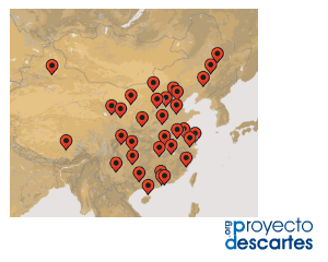 Geolocaliza las capitales de China Popular