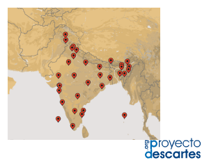 Geolocaliza las capitales de los estados de India