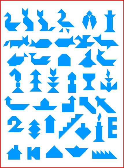 Ejemplos de figuras del tangram