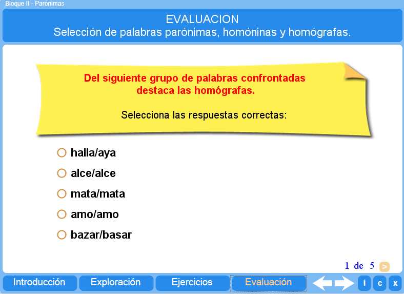 Evaluación