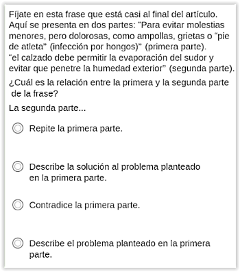 Pregunta cuarta
