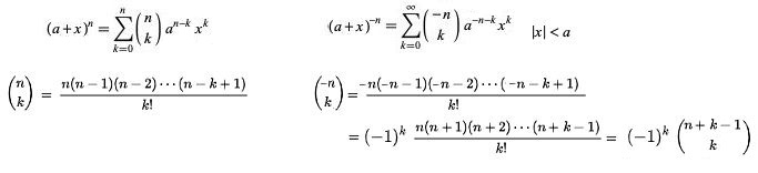 extension del desarollo binomial a exponentes enteros