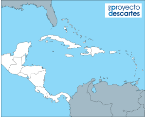 Marca y colorea Centroamérica y El Caribe