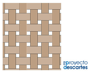 Mosaico con rectángulos y cuadrados 