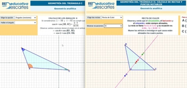 Triángulos en movimiento: geometría interactiva para Bachillerato