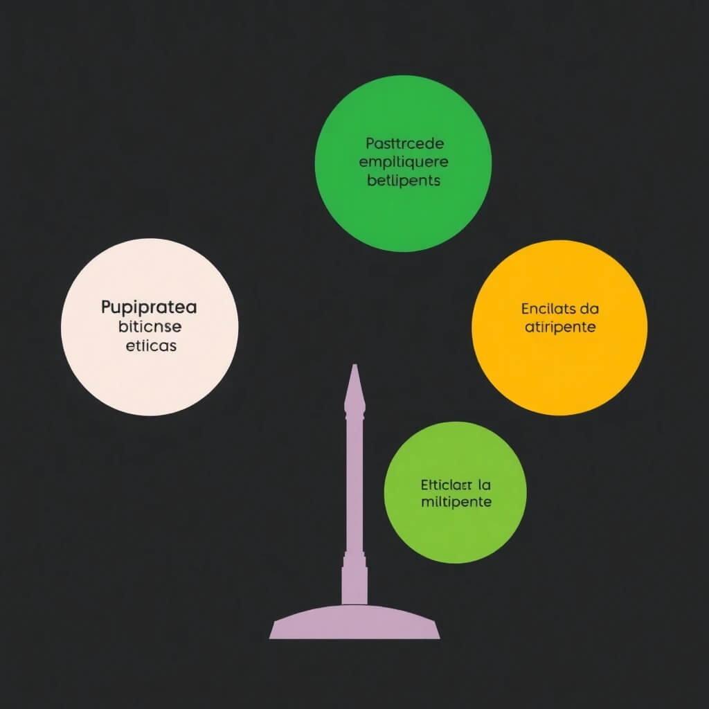 Una representación visual de una balanza que representa las implicaciones éticas del uso de la IA en aplicaciones sensibles.