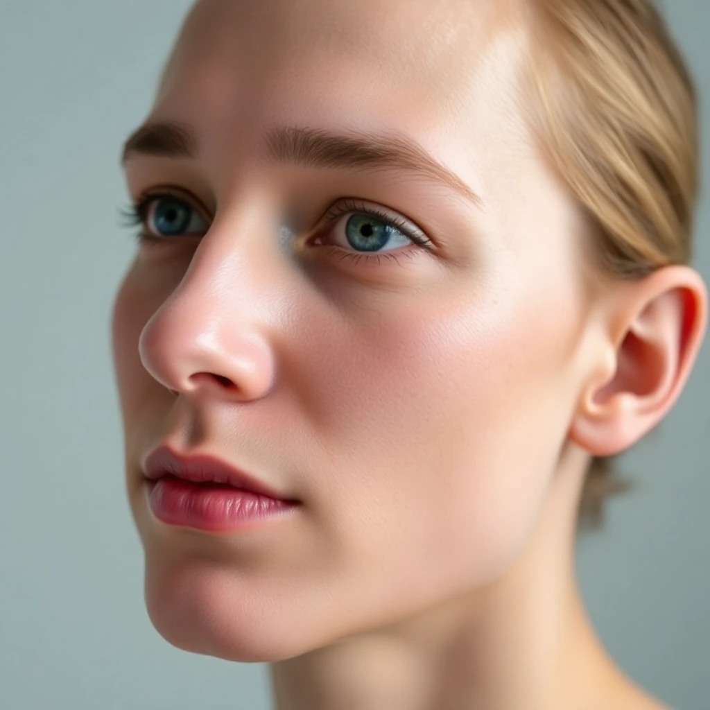Una imagen de un rostro siendo escaneado por un sistema de reconocimiento facial de IA.