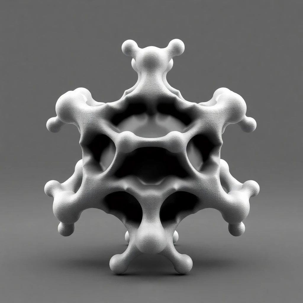 Una representación tridimensional de una estructura de proteína predicha por AlphaFold.