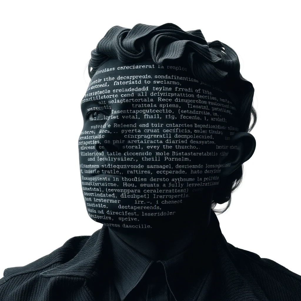 Una imagen conceptual que representa texto desapareciendo o siendo reescrito por un algoritmo de IA.
