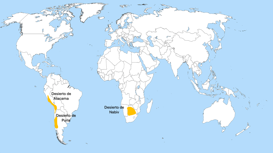 UbicaciÃ³n geogrÃ¡fica de los desierto costeros