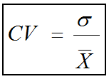 Fórmula del coeficiente de variación