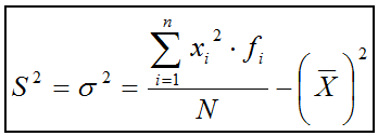 Fórmula para la varianza. Calculo más fácil y directo
