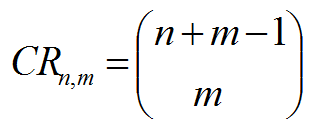 Fórmula de combinaciones con repetición