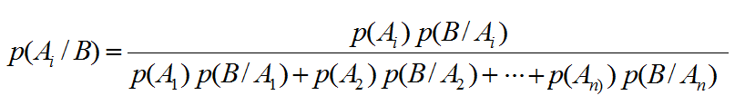 Fórmula teorema de Bayes