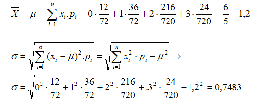 Media y desviación típica del ejemplo 4