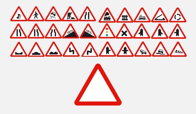 Haz clic para ver en pantalla completa Señales triangulares