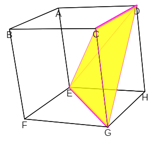 Pirámide determinada por dos segmentos con distinta dirección y no coplanarios