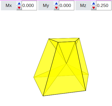 Partición de un hexaedro convexo {4,4,4,4,4,4}