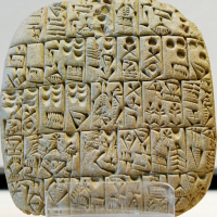 Tablilla en escritura cuneiforme