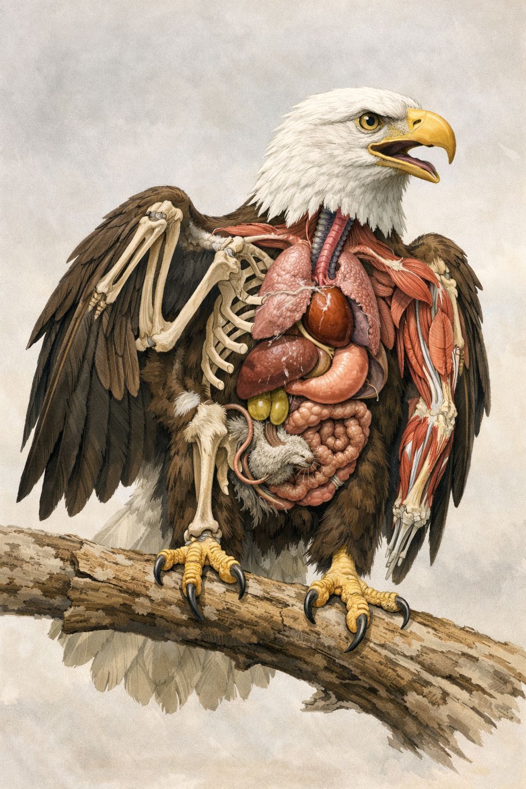 Anatomía de las aves rapaces, photorealistic