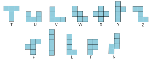 Los 12 pentominós