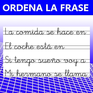 ORDENA LA FRASE
